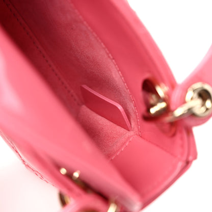 Christian Dior Patent Cannage Micro Lady Dior Peony Pink 7 of 10
