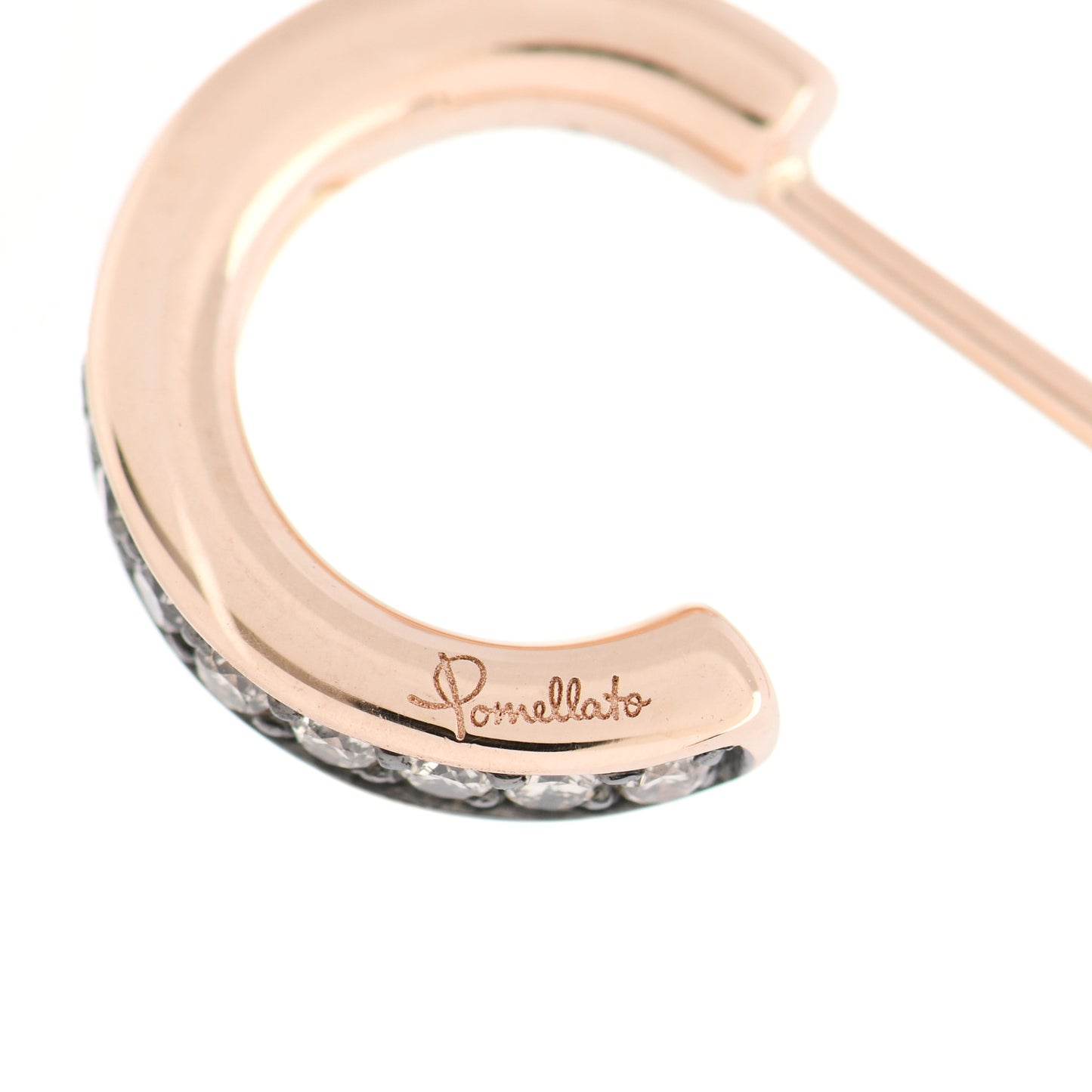 18K Rose Gold Brown Diamond Iconica Small Hoop Earrings