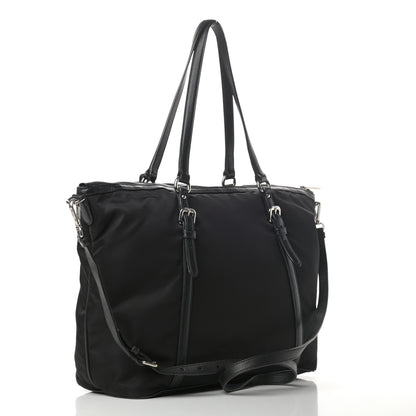 Prada Tessuto Nylon Soft Calf Tote Black 3 of 13