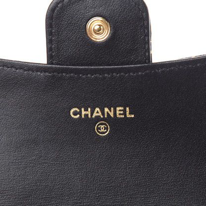 Chanel Calfskin Crocodile Embossed Graffiti 2.55 Cocodile Reissue Flap Card Holder Black Gold 6 of 9