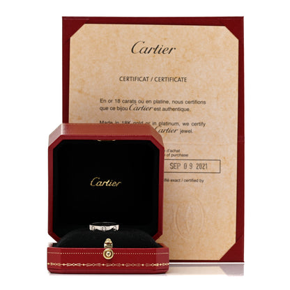 Cartier 18K White Gold 3.5mm LOVE Wedding Band Ring 53 6.25 5 of 5