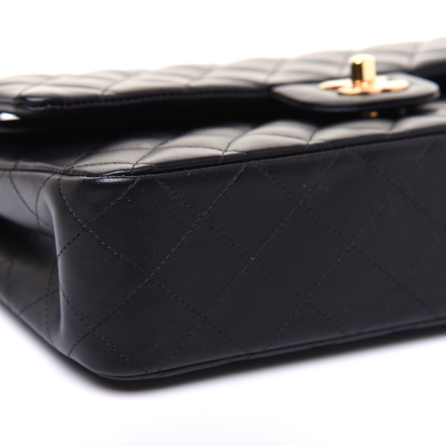 Chanel Lambskin Quilted Medium Double Flap Black 6 of 18
