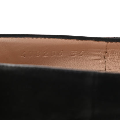 Gucci Kid Scamosciato GG Marmont Fringe 105mm Loafer Pumps 36 Black 8 of 12