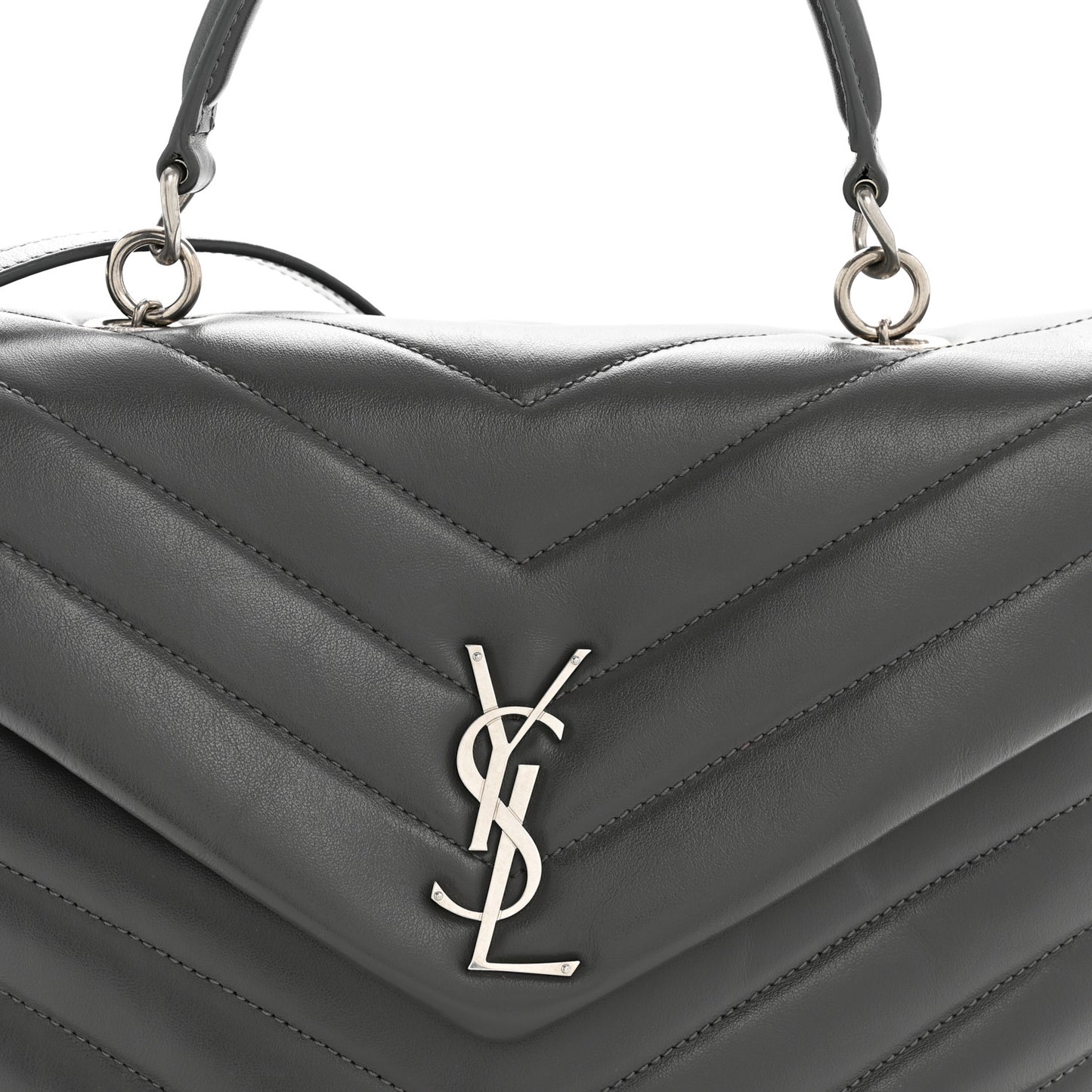 Calfskin Y Quilted Monogram Medium LouLou Satchel Storm