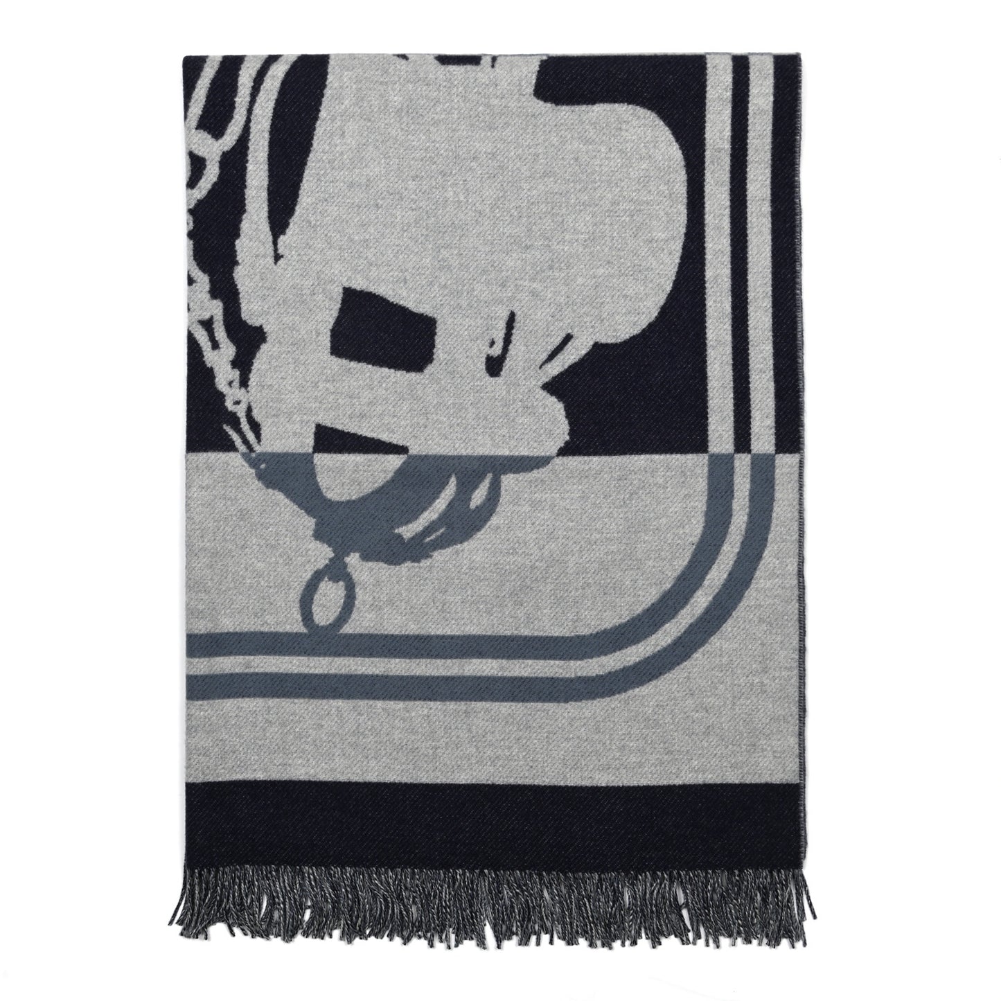 Cashmere Wool Brides De Gala Plaid Blanket Glacier