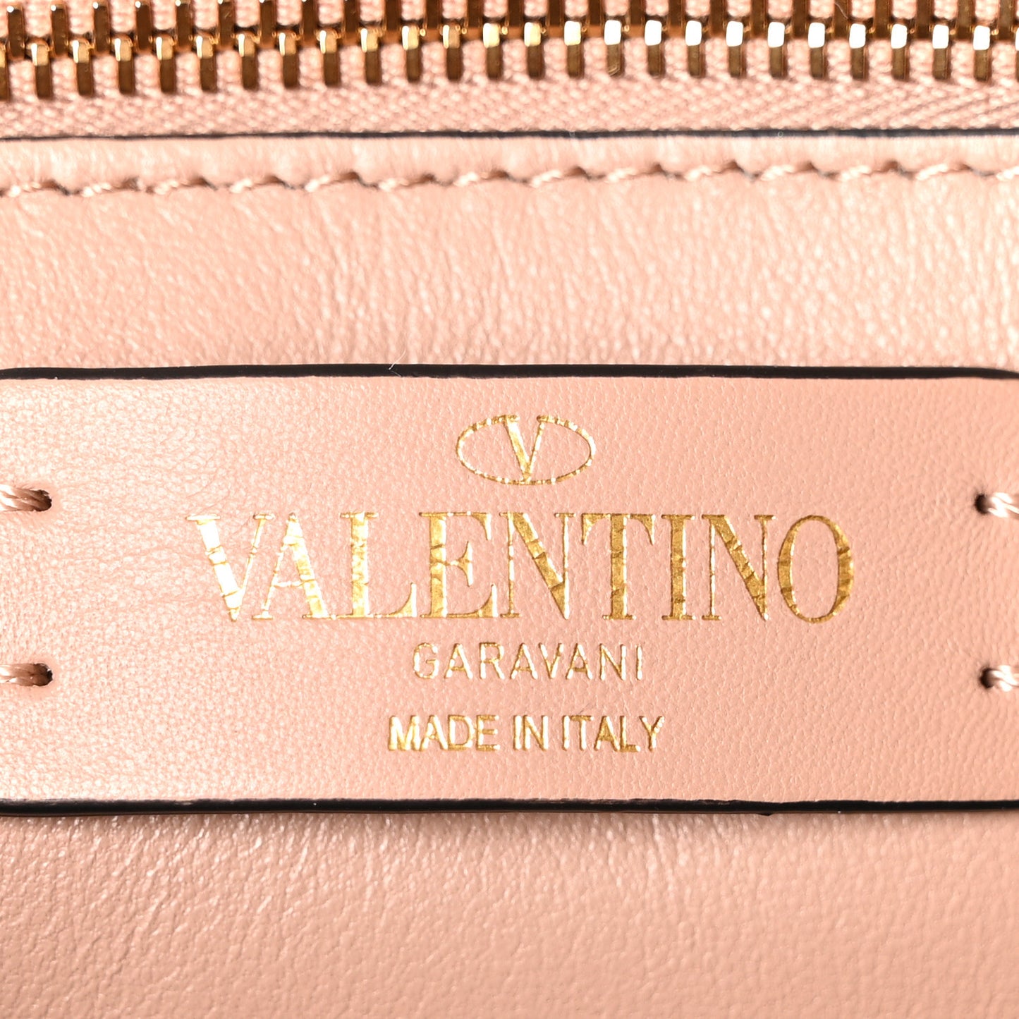 Nappa Large Roman Stud Shoulder Bag Rose Cannelle