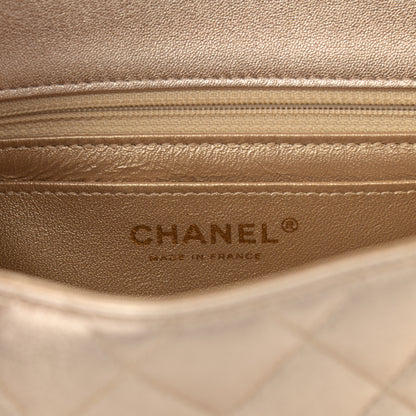 Chanel Metallic Lambskin Quilted Mini Square Flap Gold 5 of 8