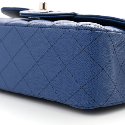 Chanel Caviar Quilted Mini Rectangular Flap Blue 10 of 11