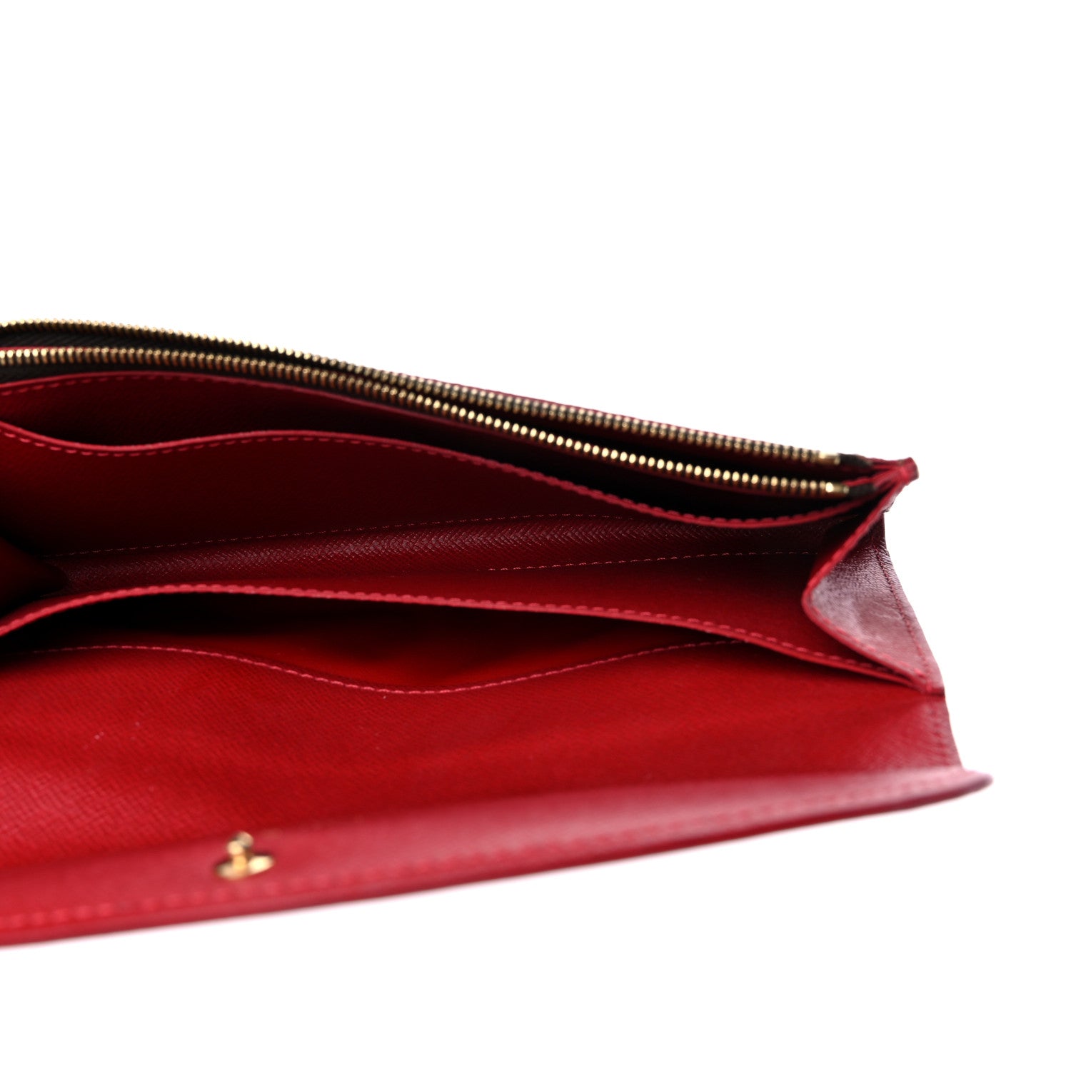 Louis Vuitton Damier Ebene Caissa Wallet Cherry 5 of 10