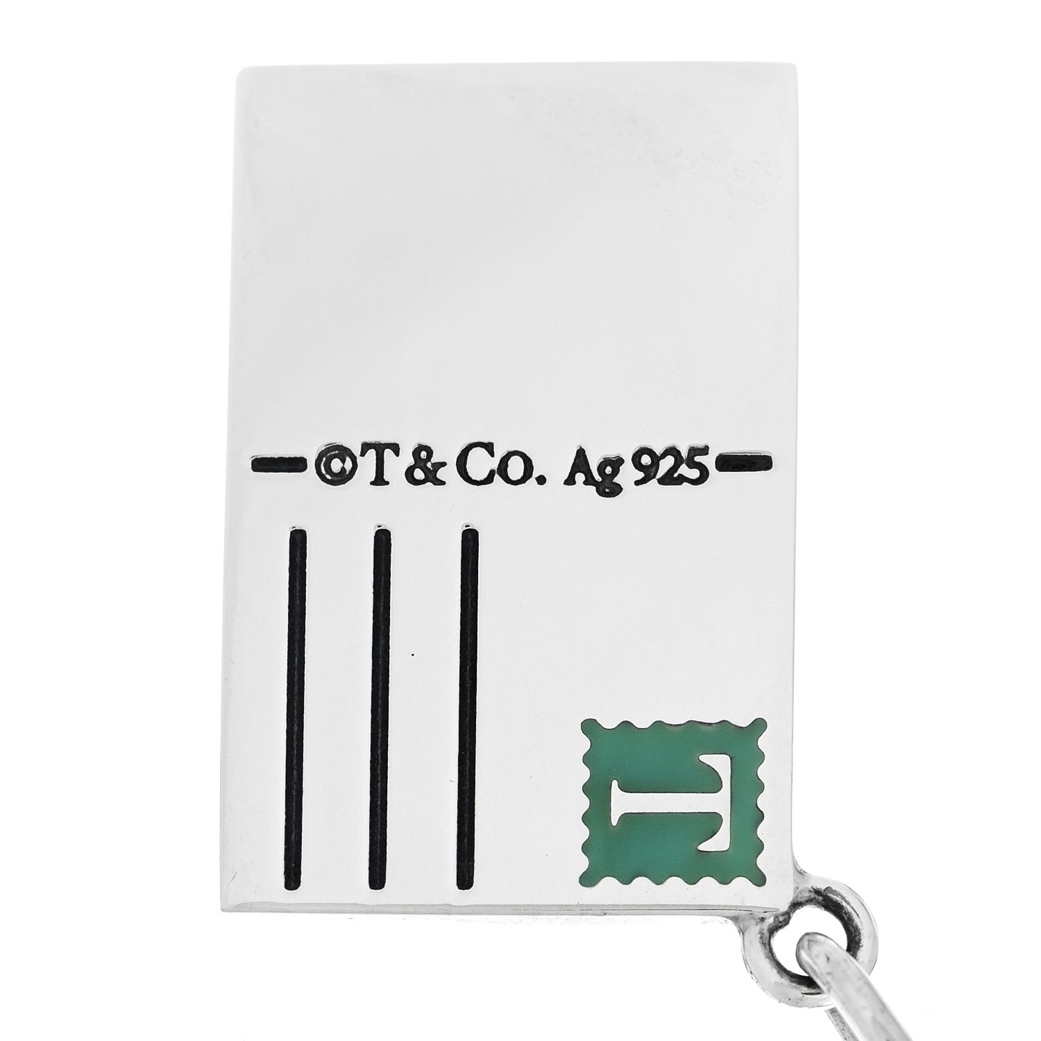 Tiffany Sterling Silver Enamel San Francisco Postcard Charm Blue 4 of 5