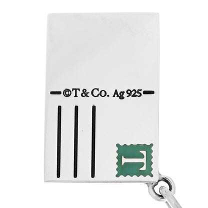 Tiffany Sterling Silver Enamel San Francisco Postcard Charm Blue 4 of 5