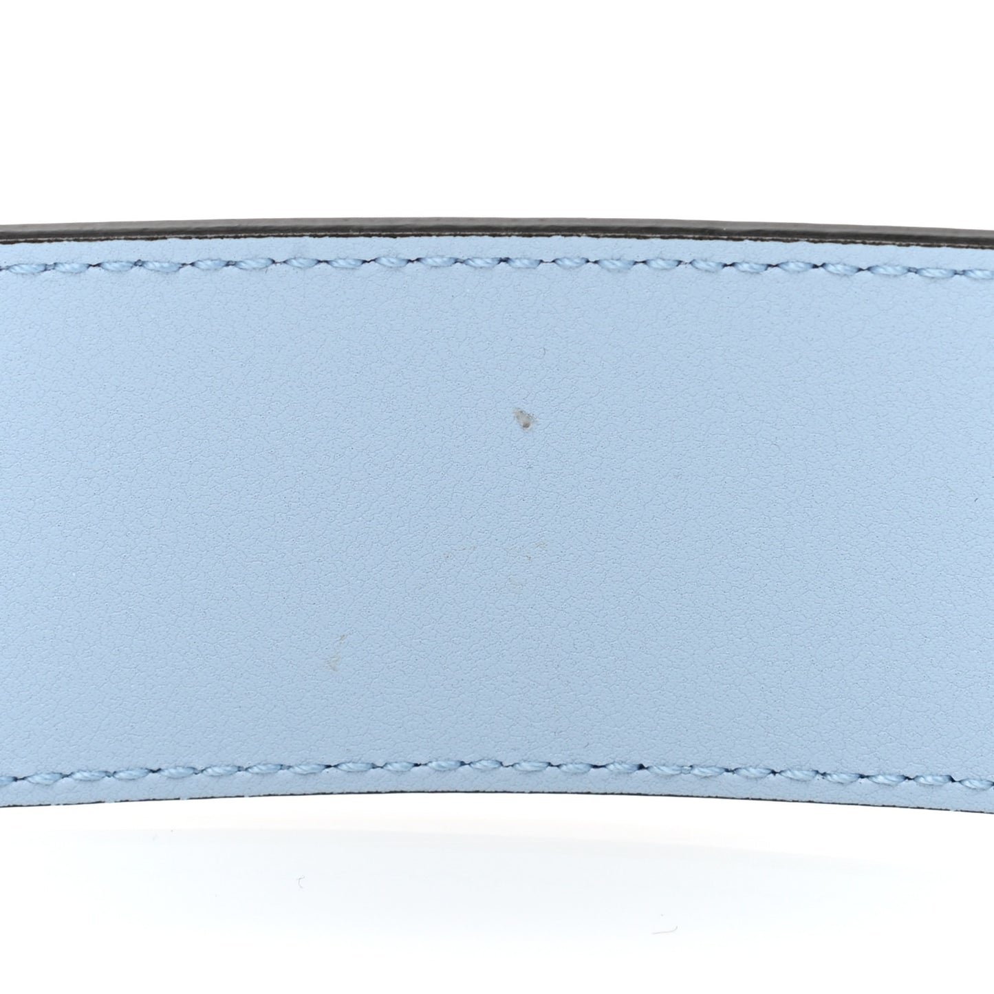 Azalea Calfskin Enamel Monochrome Double G 40mm Belt 90 36 Porcelain Light Blue