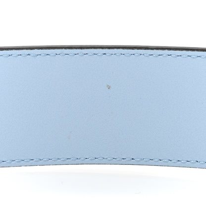 Gucci Azalea Calfskin Enamel Monochrome Double G 40mm Belt 90 36 Porcelain Light Blue 7 of 8