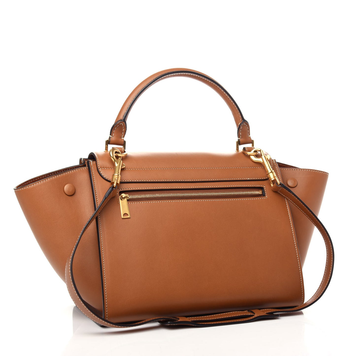 Vegetable Calfskin Small Trapeze Tan