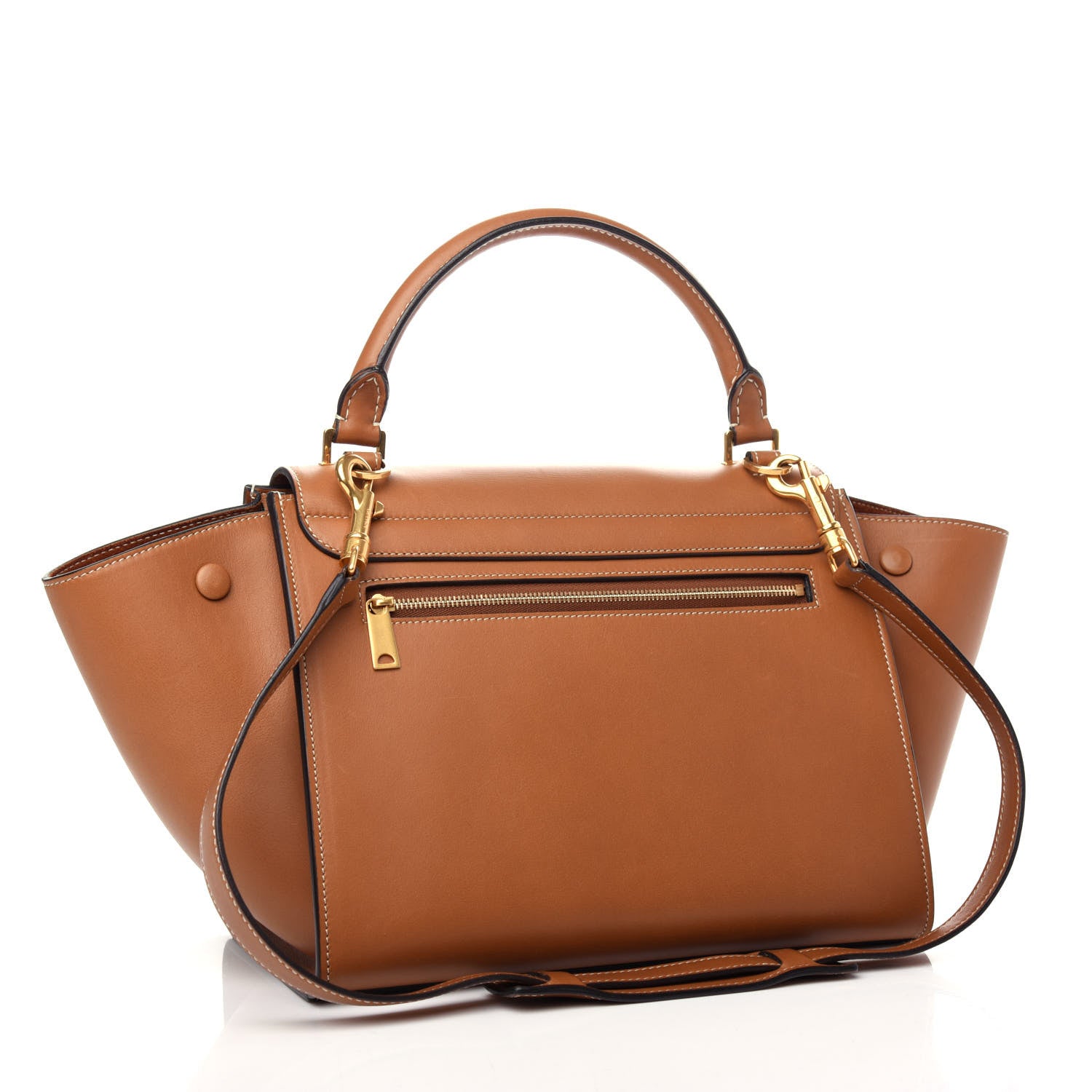 Celine Vegetable Calfskin Small Trapeze Tan 3 of 10