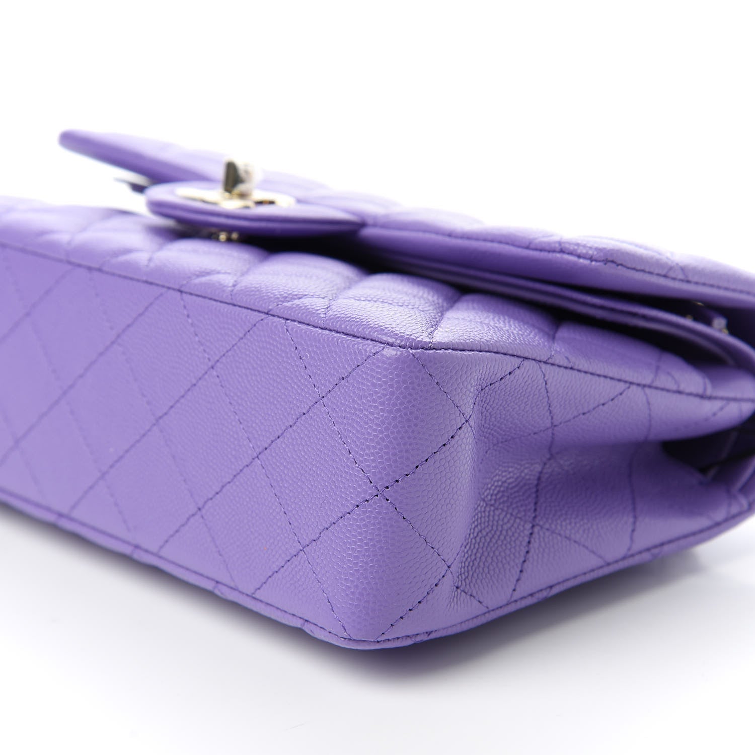 Chanel Caviar Quilted Small Double Flap Purple 7 of 11