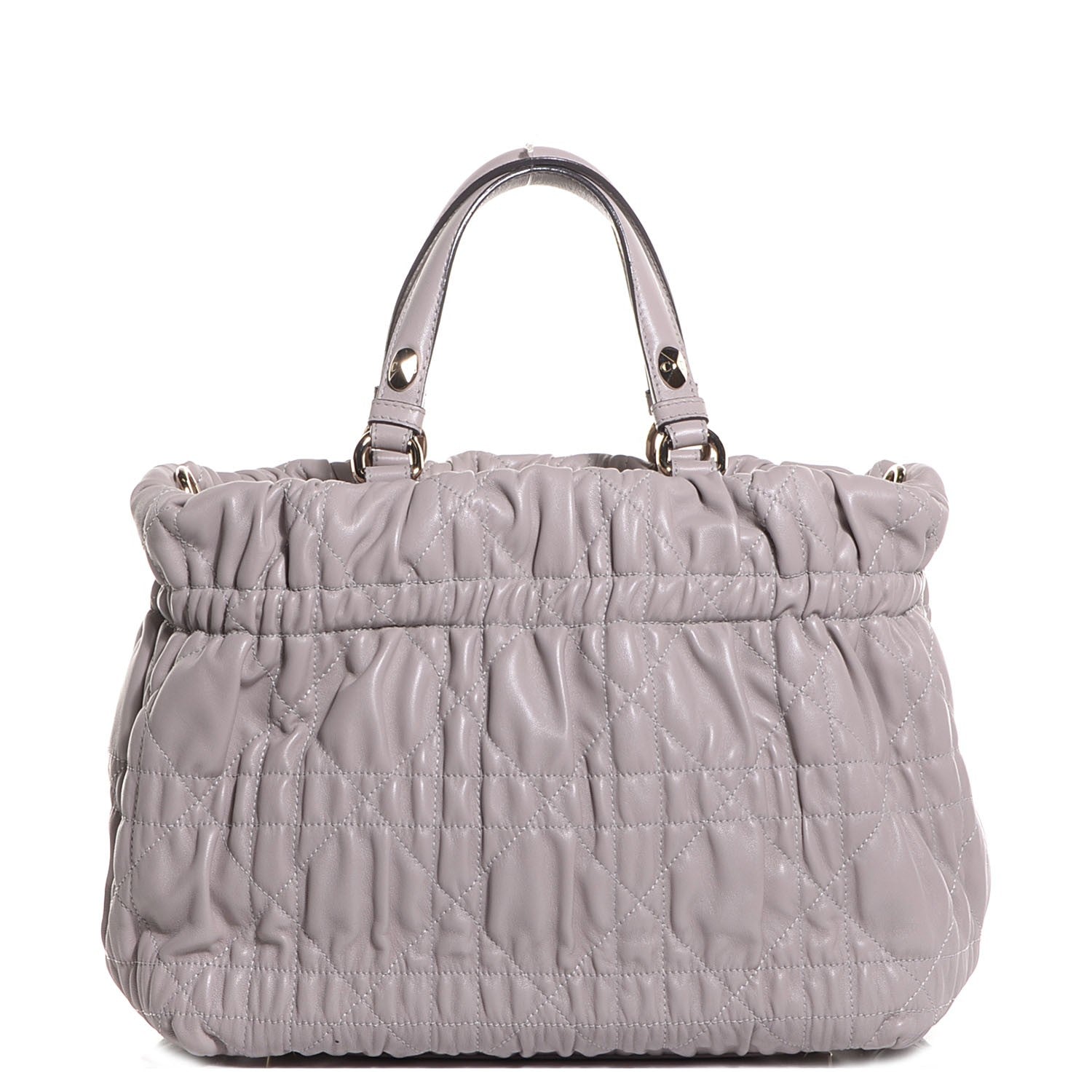 Christian Dior Gaufre Lambskin Cannage Delices Tote Grey 1 of 7