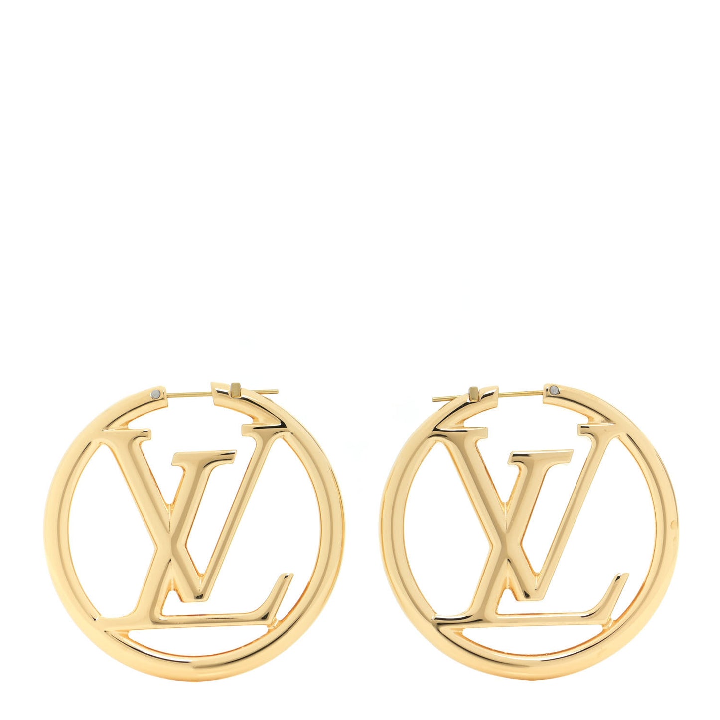 Metal Louise Hoop Earrings Gold
