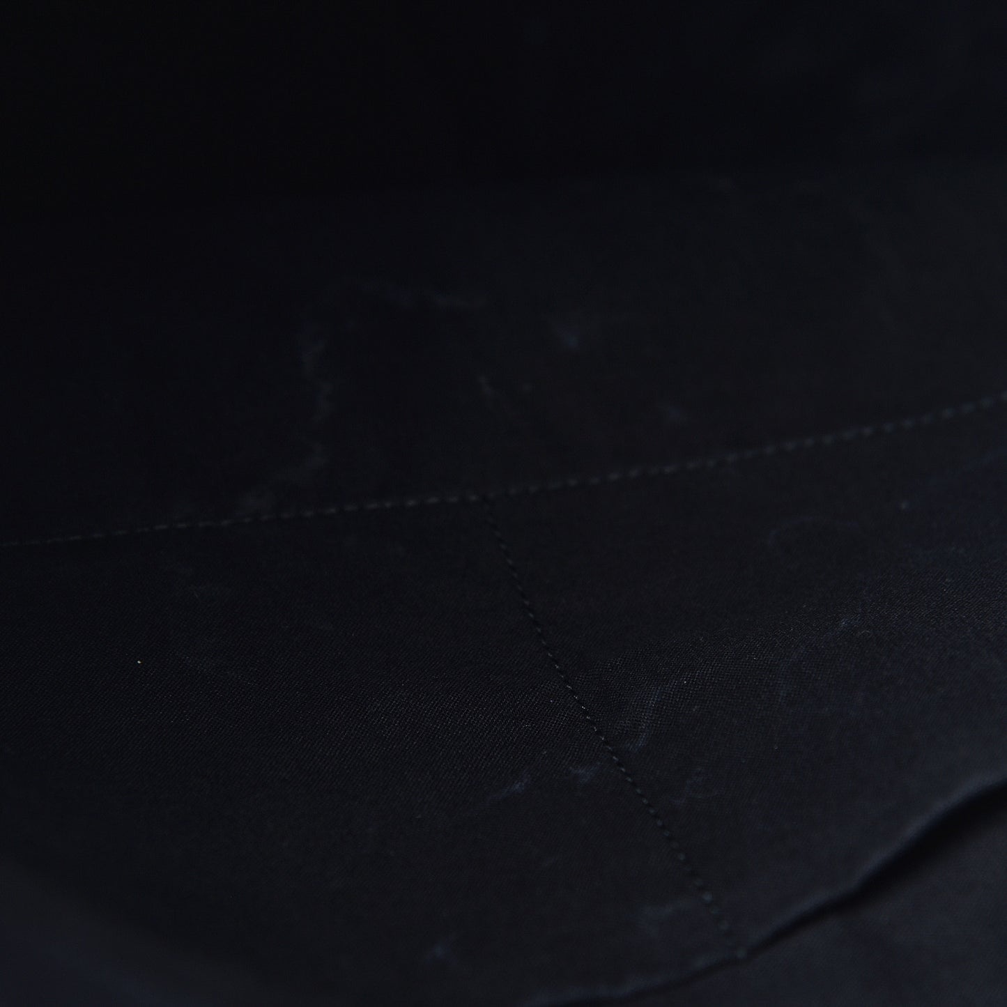 Rubber Calfskin Canvas Navy Tote Black
