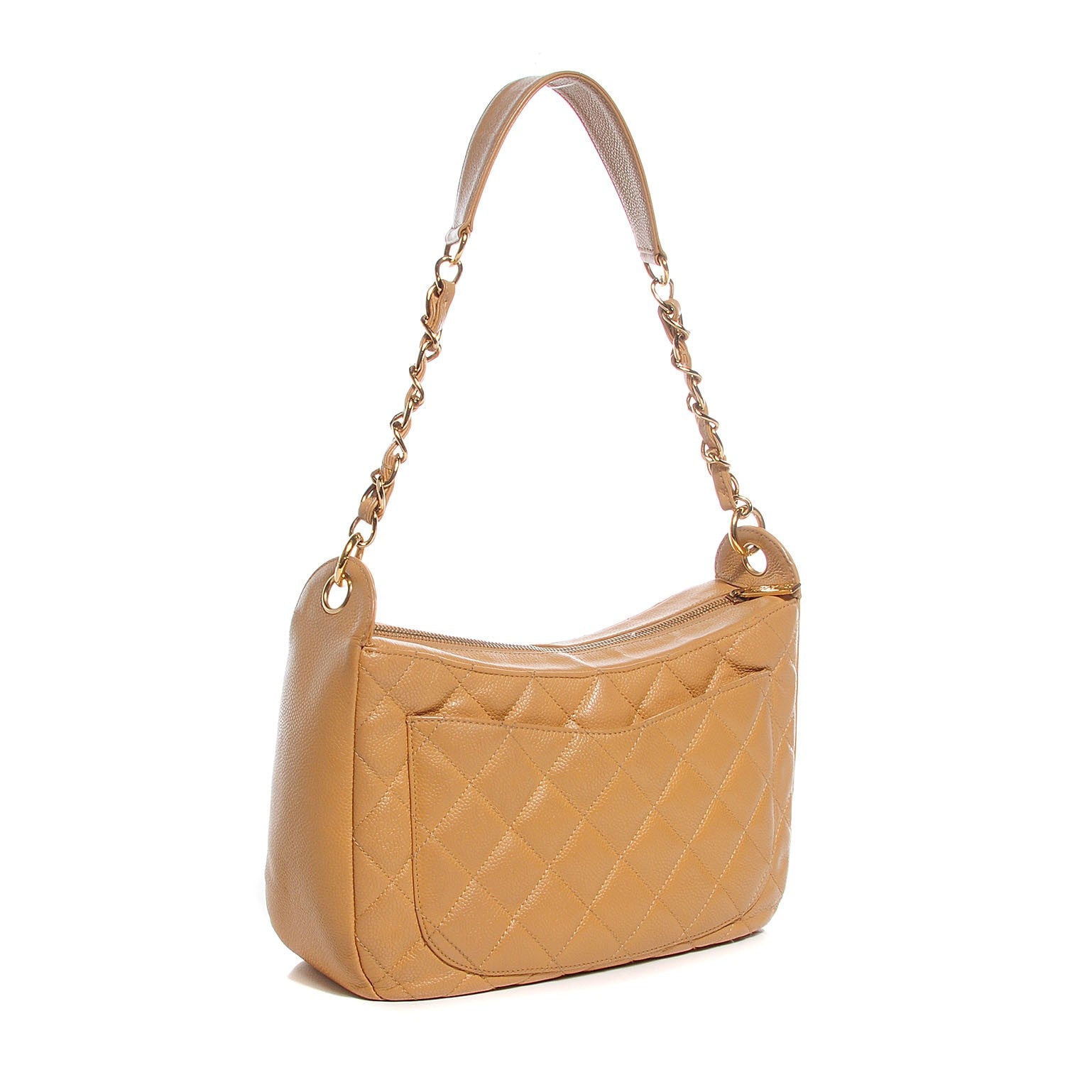 Chanel Caviar Quilted Hobo Beige 3 of 8