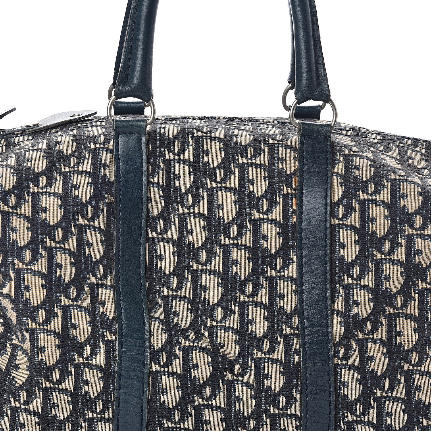 Christian Dior Denim Monogram Boston Navy 8 of 8