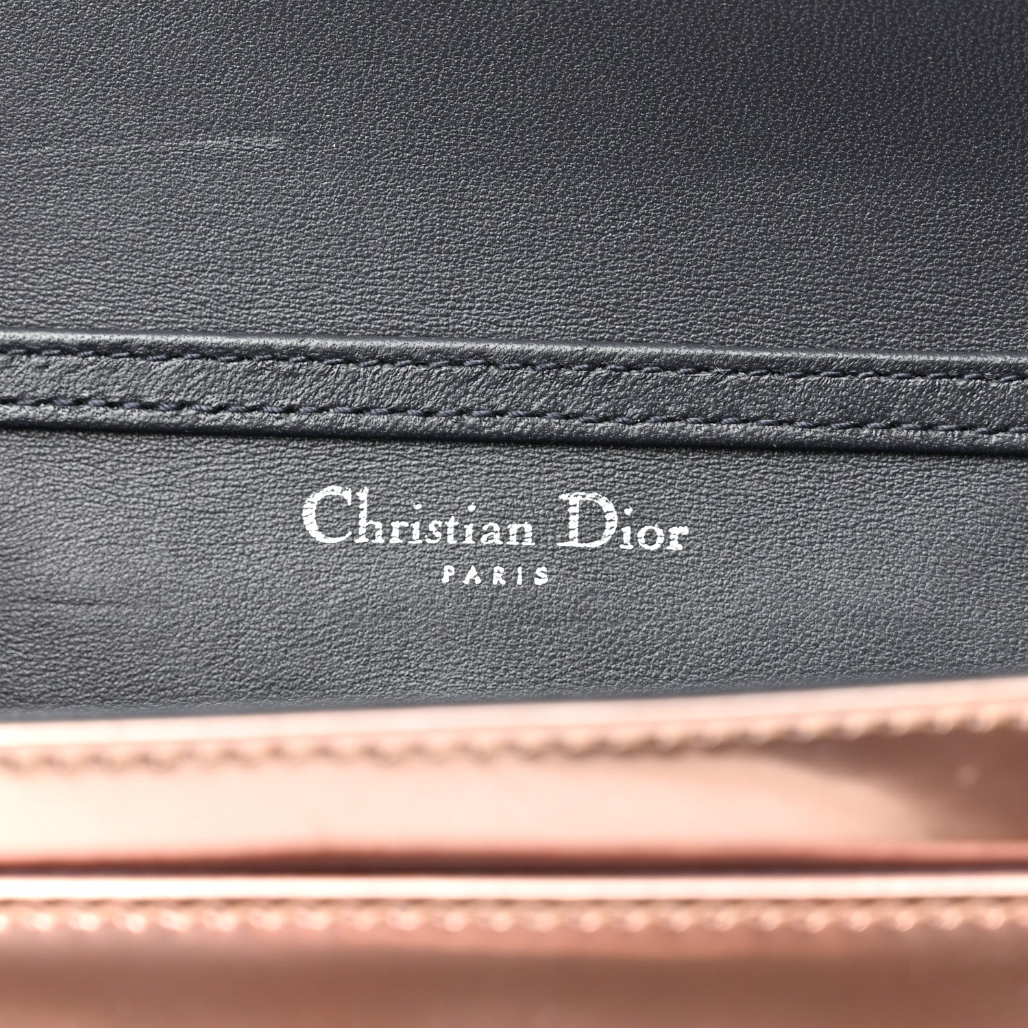 Christian Dior Metallic Patent Micro-Cannage Diorama Wallet on Chain Pouch Hyper Pink 6 of 9
