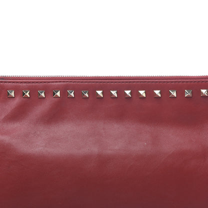 Valentino Garavani Vitello Large Rockstud Zip Wristlet Pouch Rosso Valentino 13 of 15