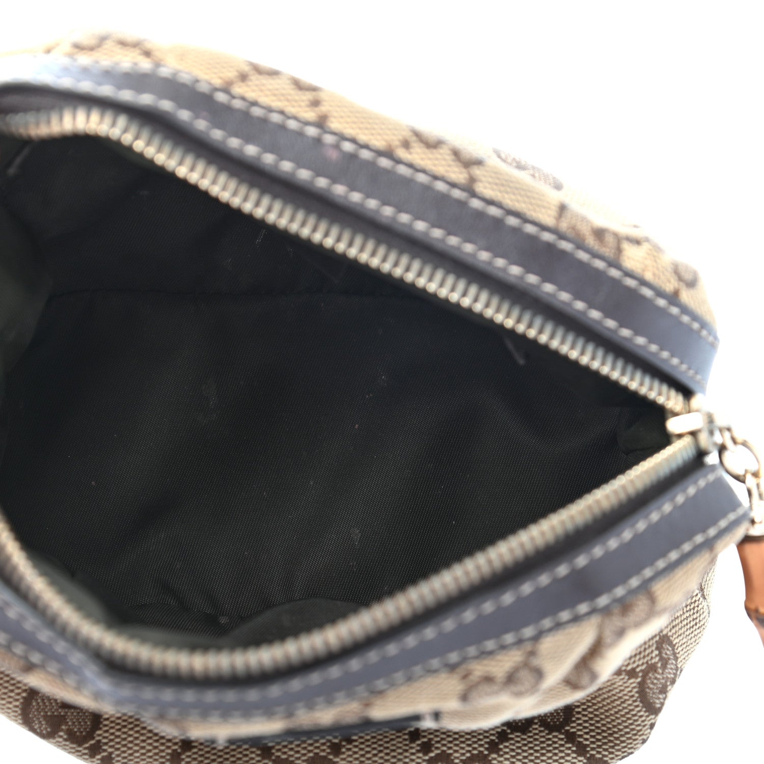 Gucci Monogram Medium Bamboo Cosmetic Case Dark Brown 5 of 9