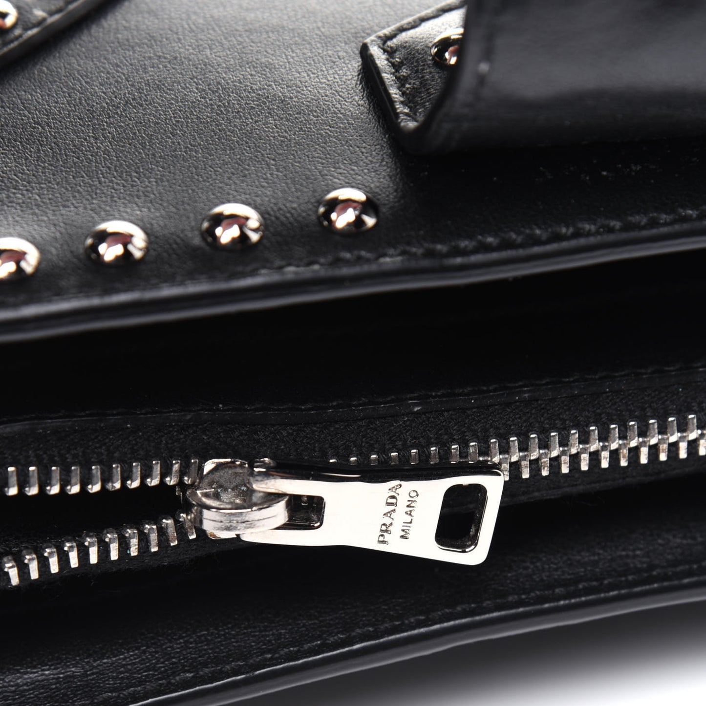 Soft Calf Studded Clutch Black