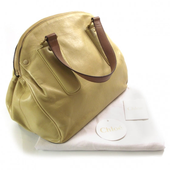 Chloe Leather Astoria Bowling Bag Lemon Yellow 3 of 13