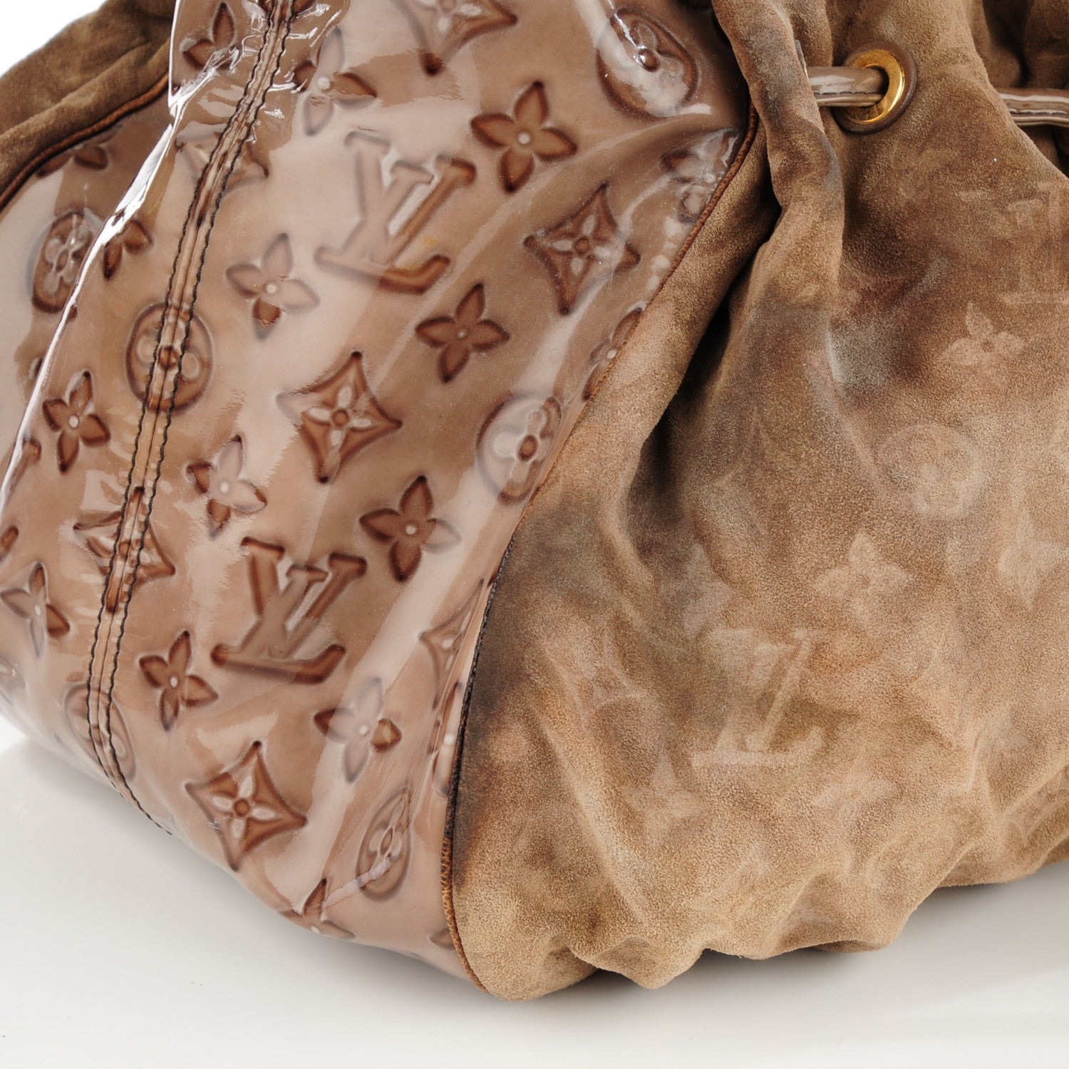 Louis Vuitton Suede Patent Monogram Irene Brown 9 of 10