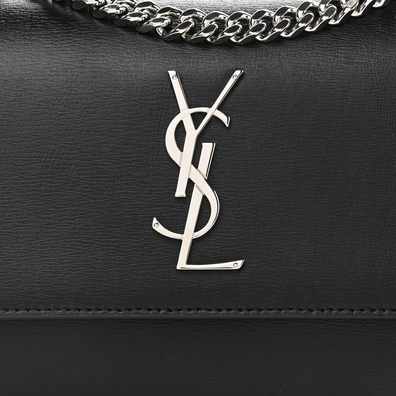 Saint Laurent Calfskin Medium Monogram Sunset Black 7 of 13