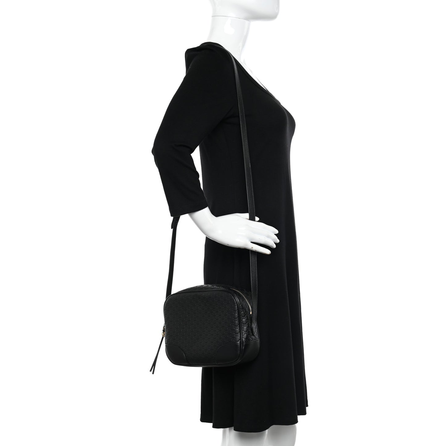 Microguccissima Mini Bree Messenger Bag Black