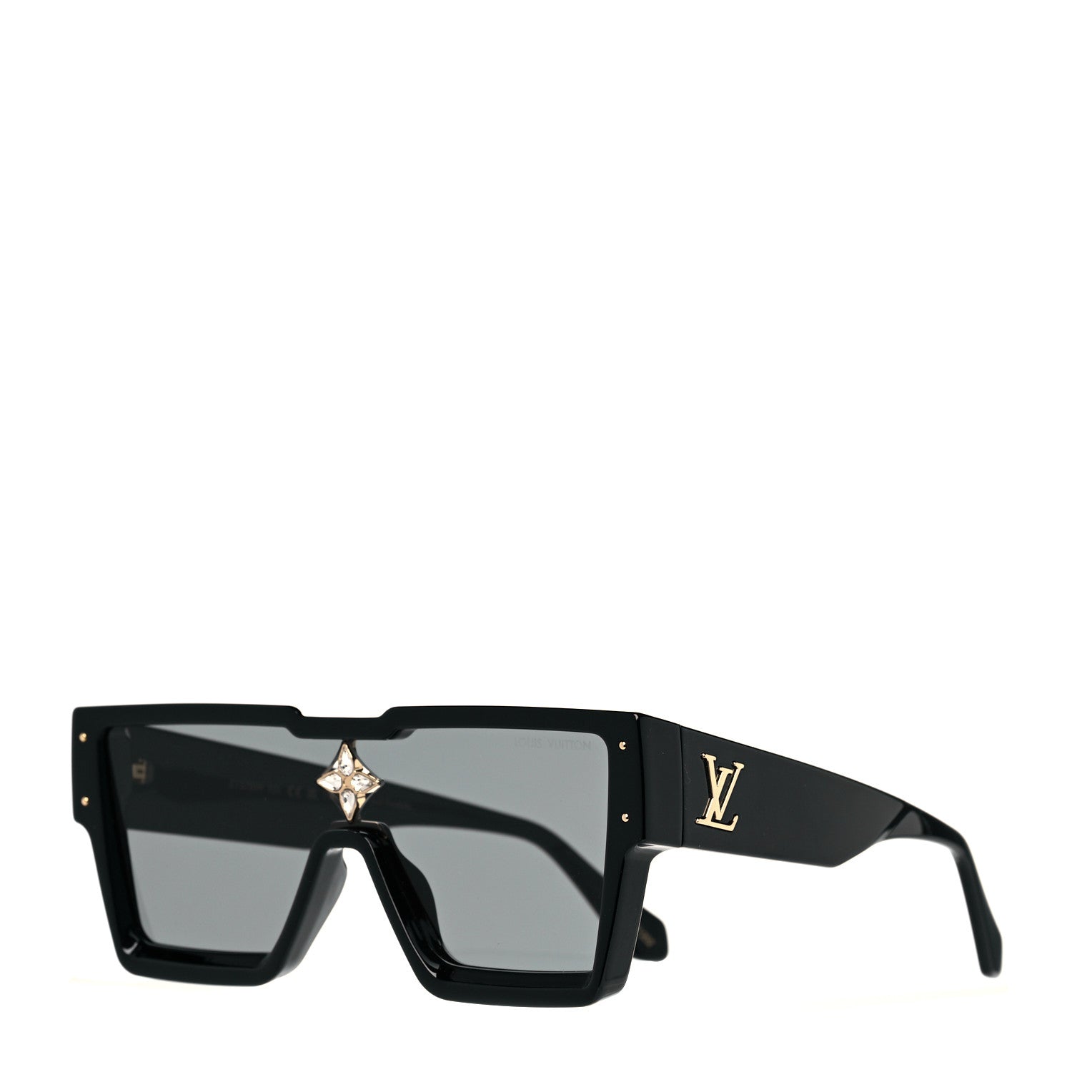 Louis Vuitton Acetate Swarovski Crystal Cyclone Sunglasses Z1578W Black 1 of 7