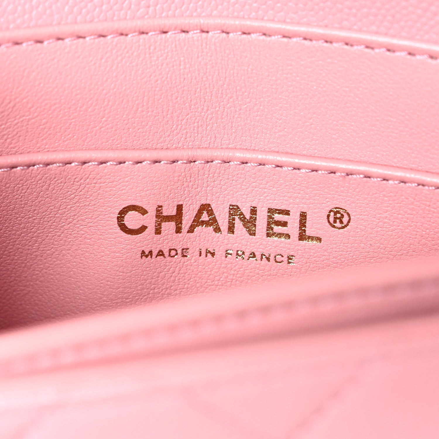 Chanel Shiny Caviar Quilted Mini Top Handle Flap Pink 6 of 10