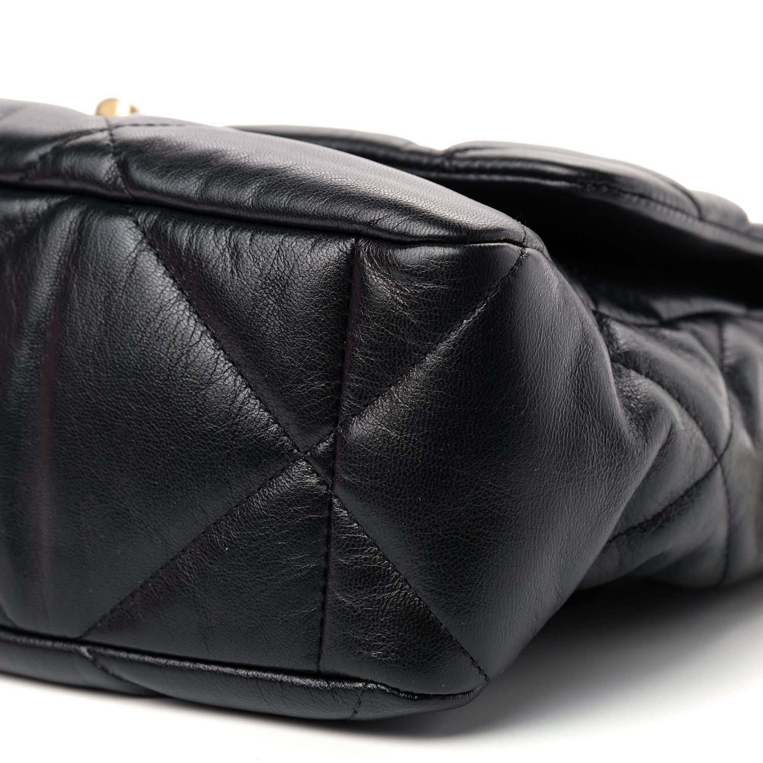 Chanel Goatskin Quilted Large Chanel 19 Flap Black 6 of 8