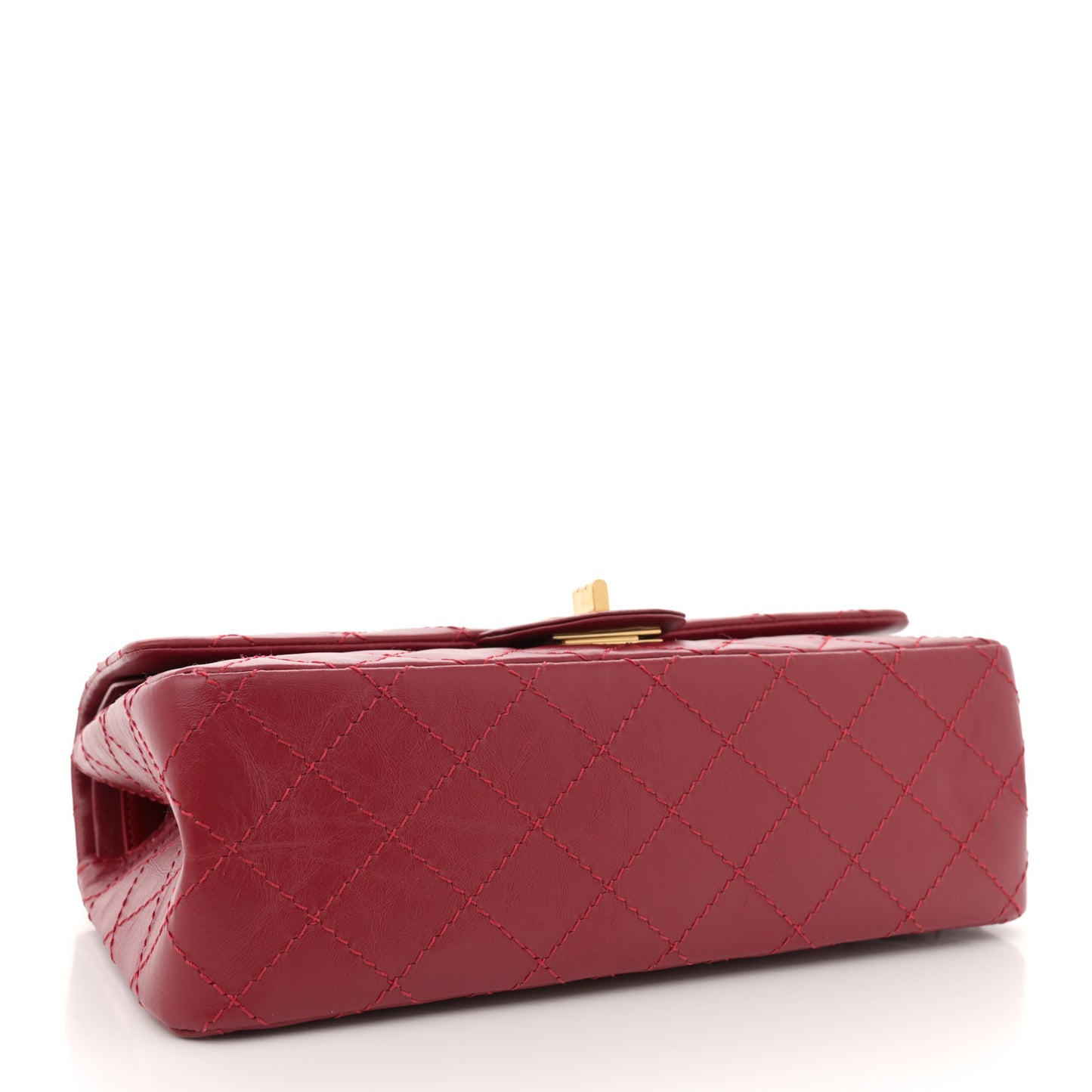 Aged Calfskin Quilted 2.55 Reissue 225 Flap Red