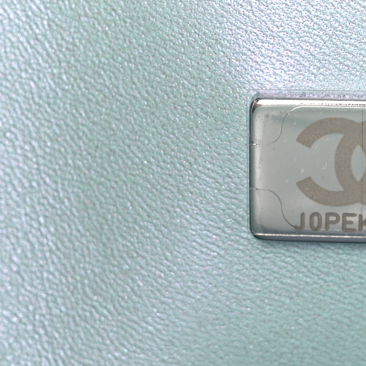 Chanel Iridescent Calfskin Quilted Medium Double Flap Light Blue 6 of 9