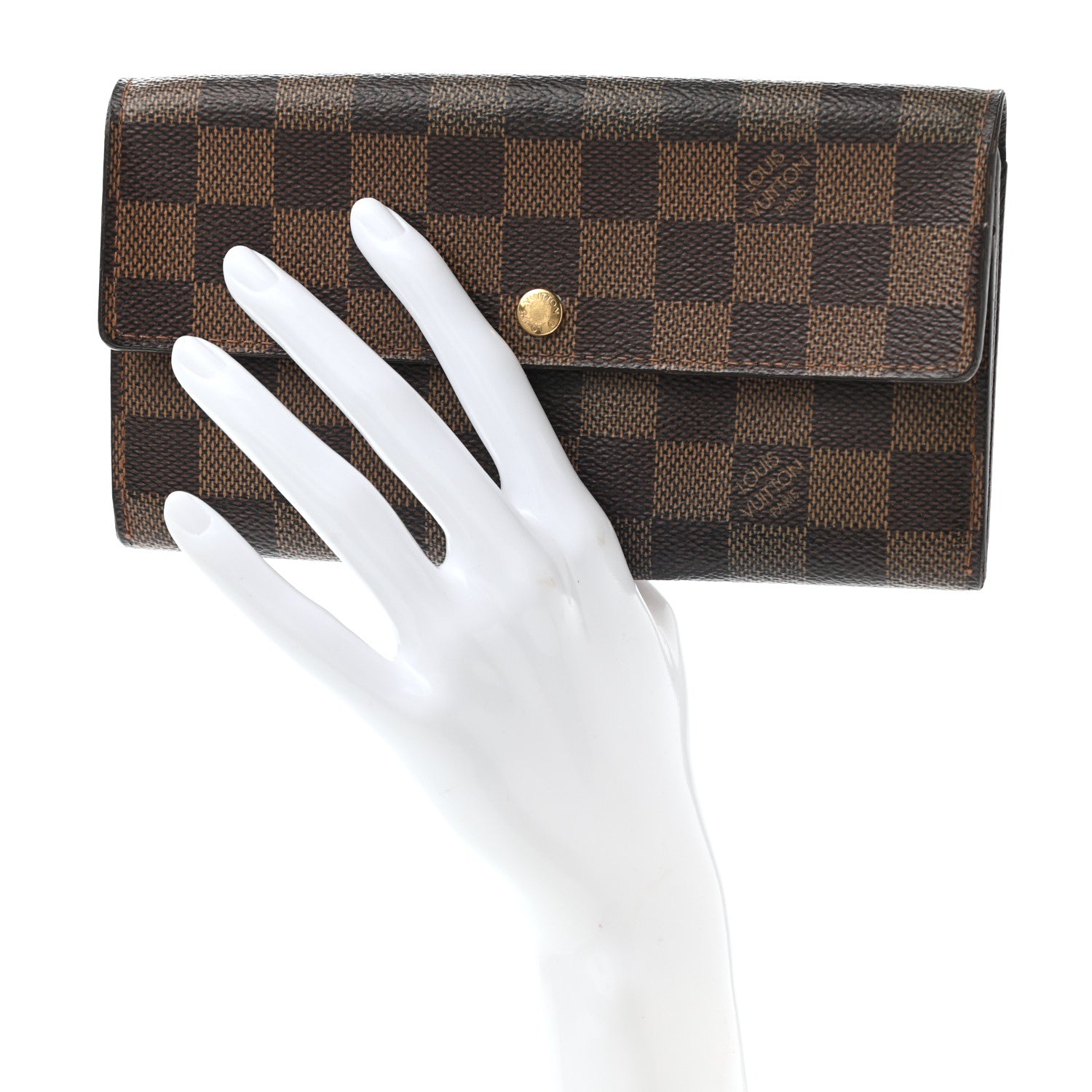 Louis Vuitton Damier Ebene Sarah Wallet 2 of 10