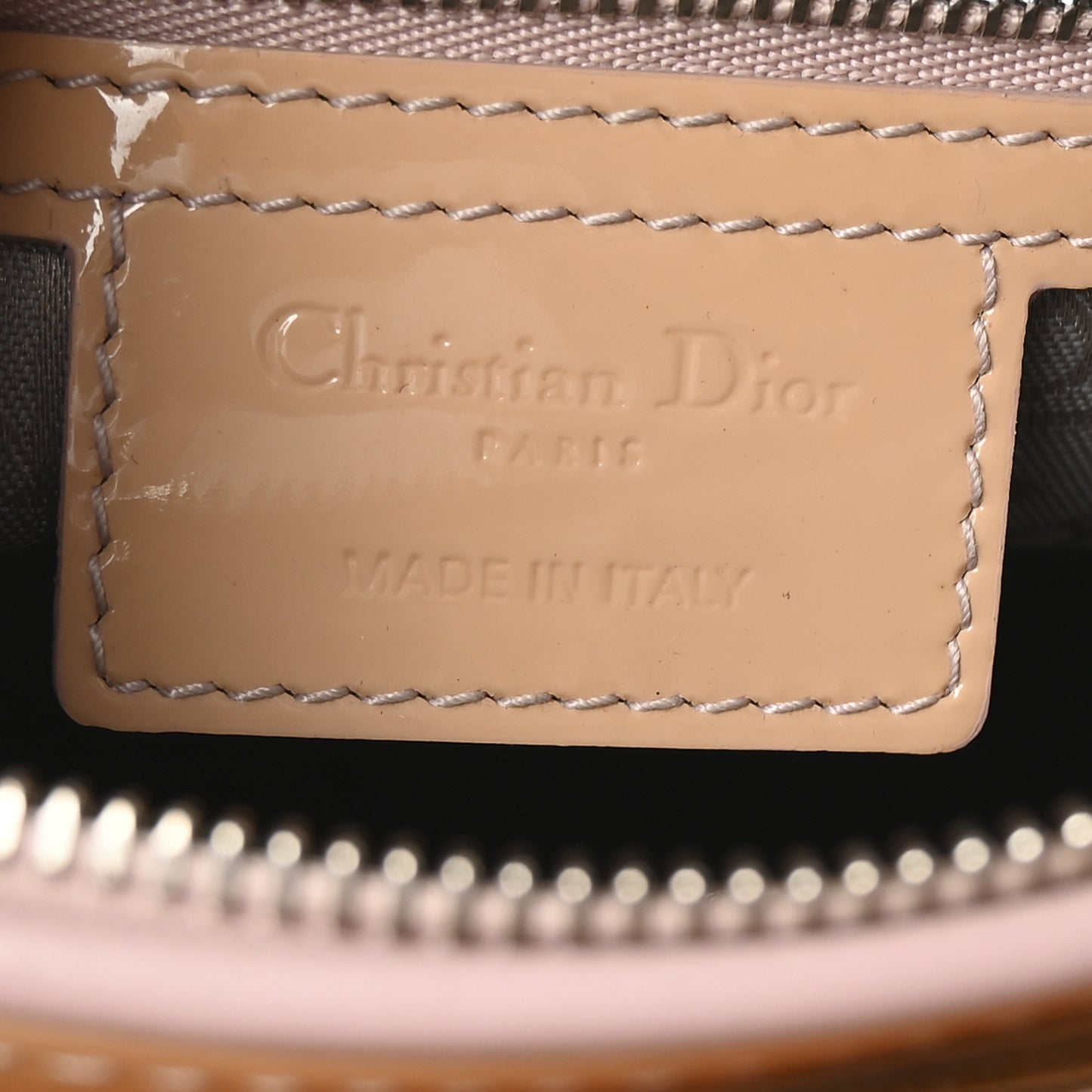 Patent Cannage Large Lady Dior Dark Beige