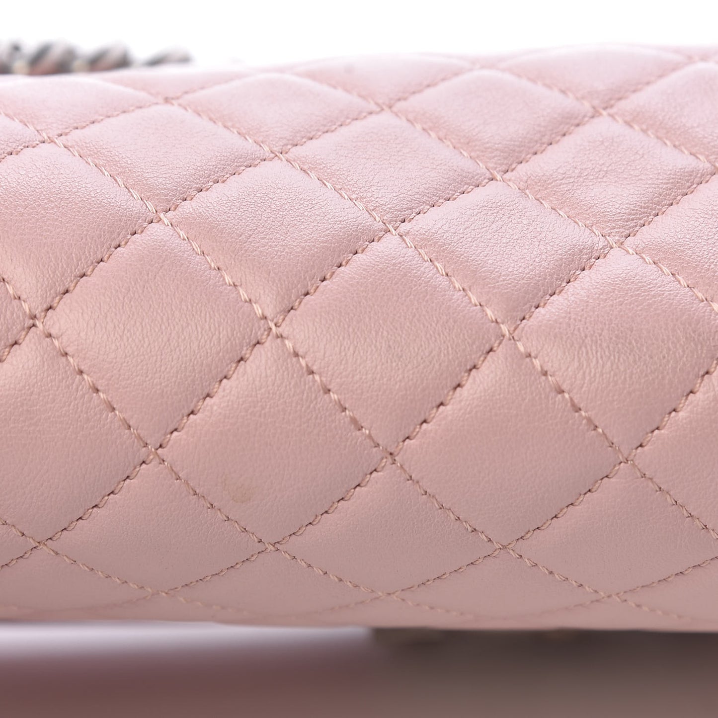 Calfskin Quilted Medium Boy Flap Light Pink