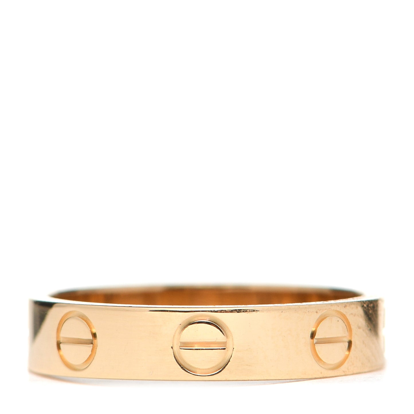 18K Yellow Gold 3.5mm LOVE Wedding Band Ring 48 4.5