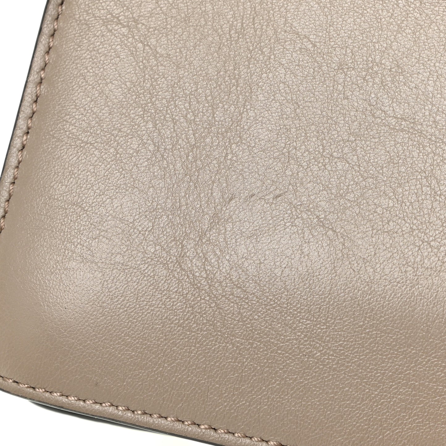 Suede Calfskin Small Faye Shoulder Bag Motty Grey