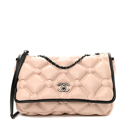 Chanel Calfskin Quilted Medium Chesterfield Flap Light Beige Black 1 of 14