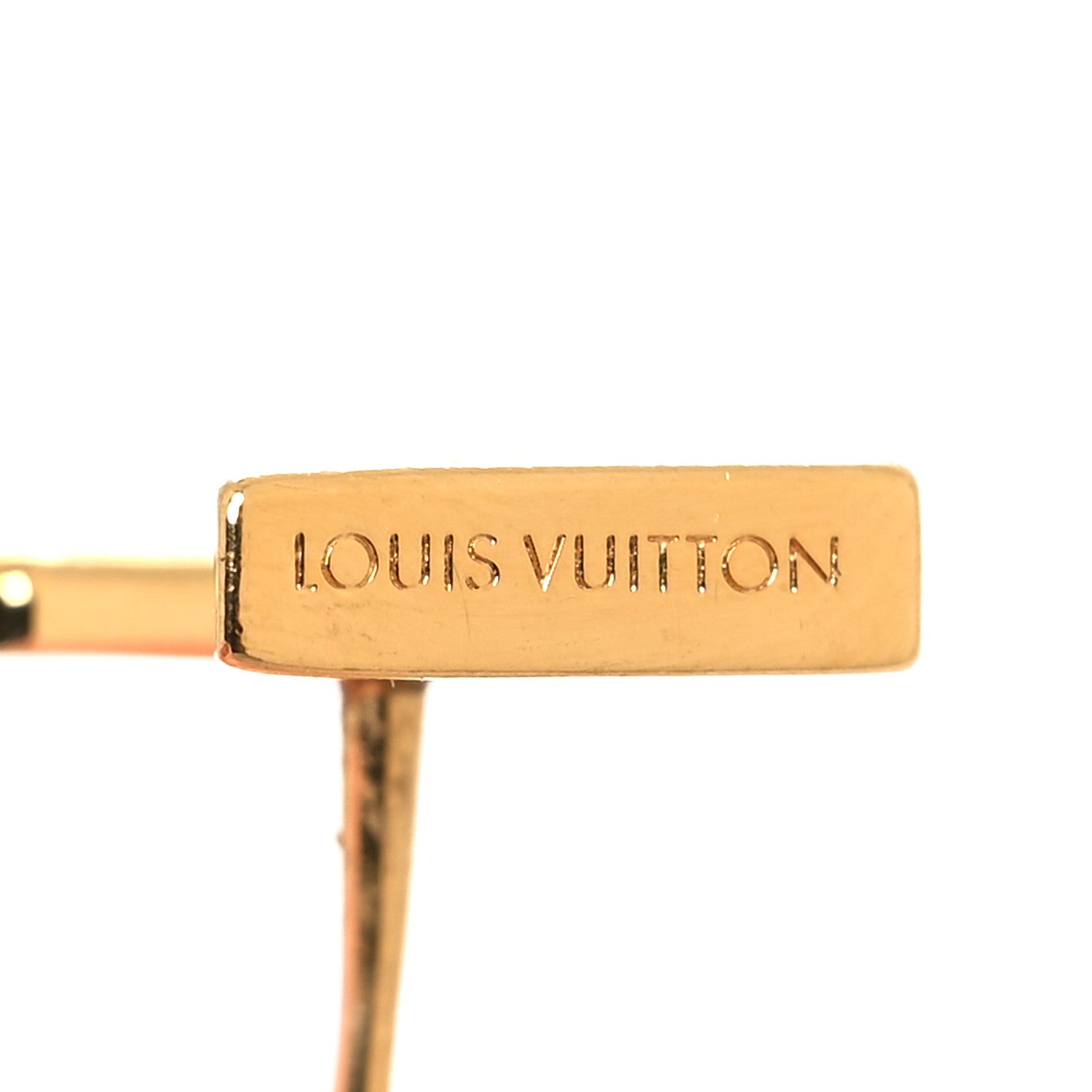 Louis Vuitton Metal LV Iconic Earrings Gold 4 of 6