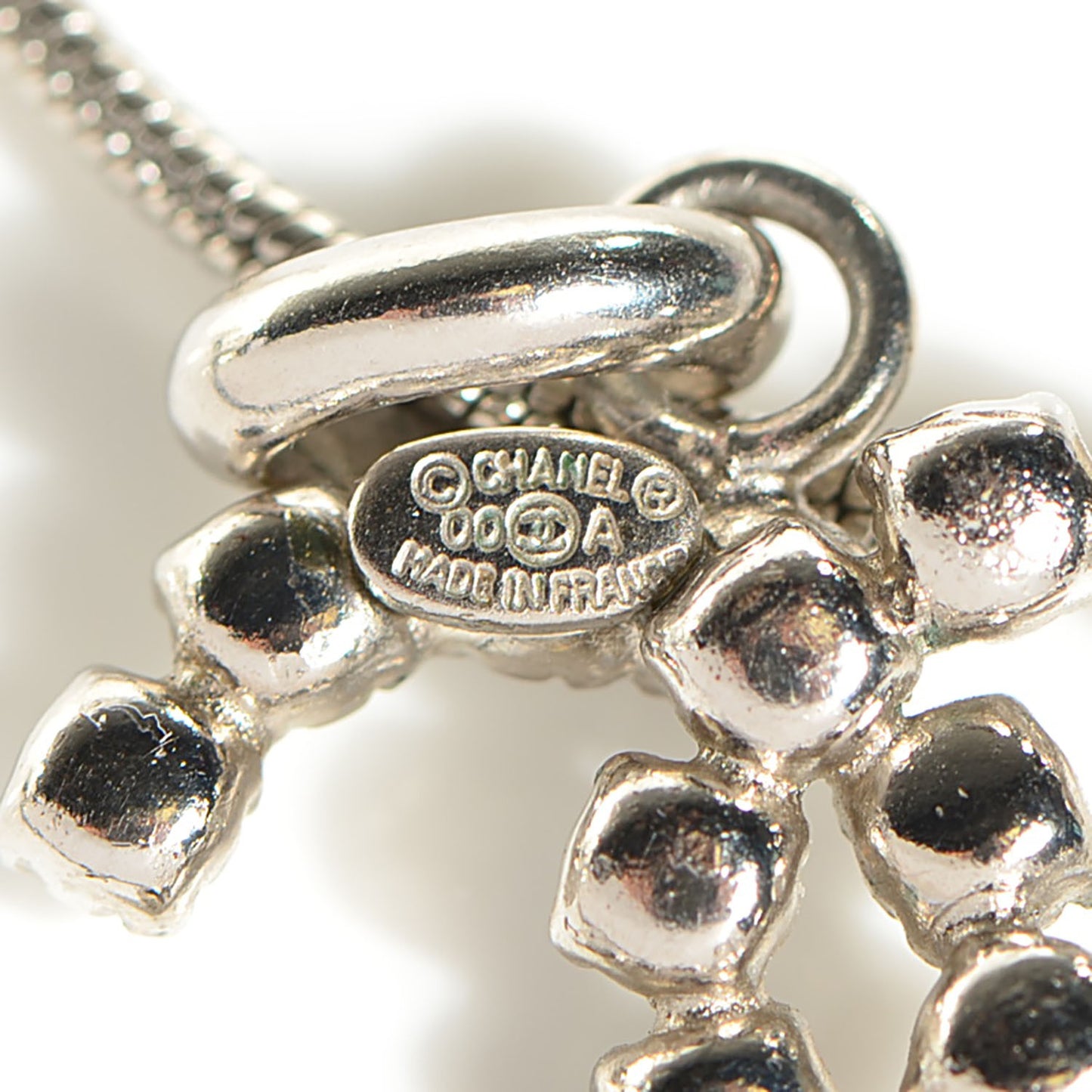 Crystal CC Necklace Silver