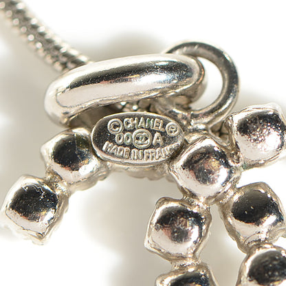 Chanel Crystal CC Necklace Silver 9 of 10