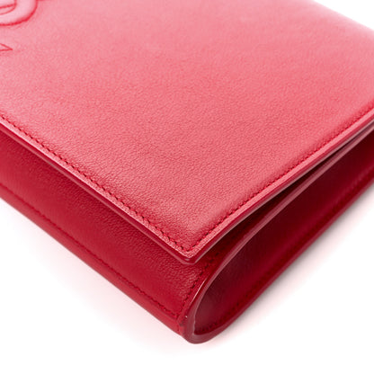 Saint Laurent Calfskin Monogram Large Belle De Jour Clutch Red 9 of 12