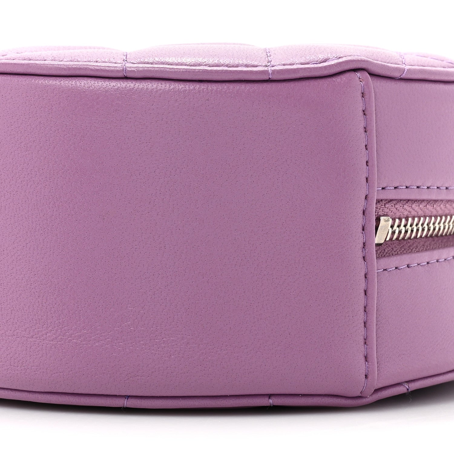 Chanel Lambskin Quilted Round Clutch With Chain Purple 9 of 13