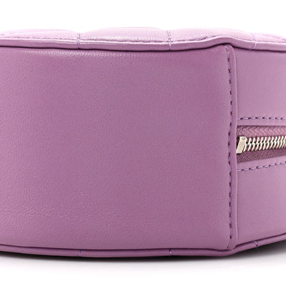 Chanel Lambskin Quilted Round Clutch With Chain Purple 9 of 13